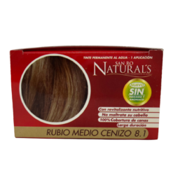 Tinte De Cabello Rubio Medio Cenizo | San Ro Naturals | Sin Amoniaco Ni Peroxido