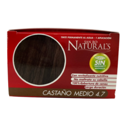 Tinte De Cabello Castaño Medio | San Ro Naturals | Sin Amoniaco Ni Peroxido