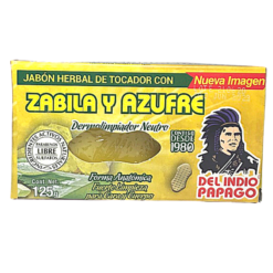 Jabón Facial Sábila Azufre Del Indio Papago 125 gr Para El Cuidado de Tu Piel