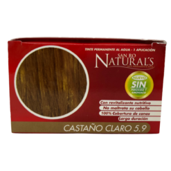 Tinte De Cabello Castaño Claro | San Ro Naturals | Sin Amoniaco Ni Peroxido