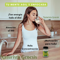 Ginseng Ginkgo Biloba | NaturGen | 60 Tabletas | Nootrópico | Concentración | Vitalidad