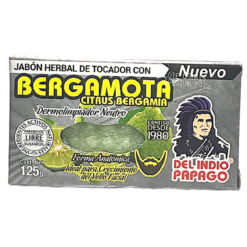 Jabón de Bergamota | Del Indio Papago | 1 Barra de Jabón 125 gr | Para El Cuidado de Tu Piel