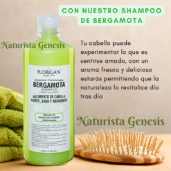 Shampoo Anticaída Bergamota | Crecimiento Del Cabello | 1 Litro | FLORIGAN