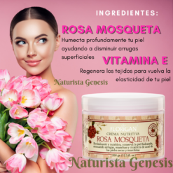 Crema Rosa Mosqueta | 350g | Florigan | Crema Facial | Nutritiva | Hidratante