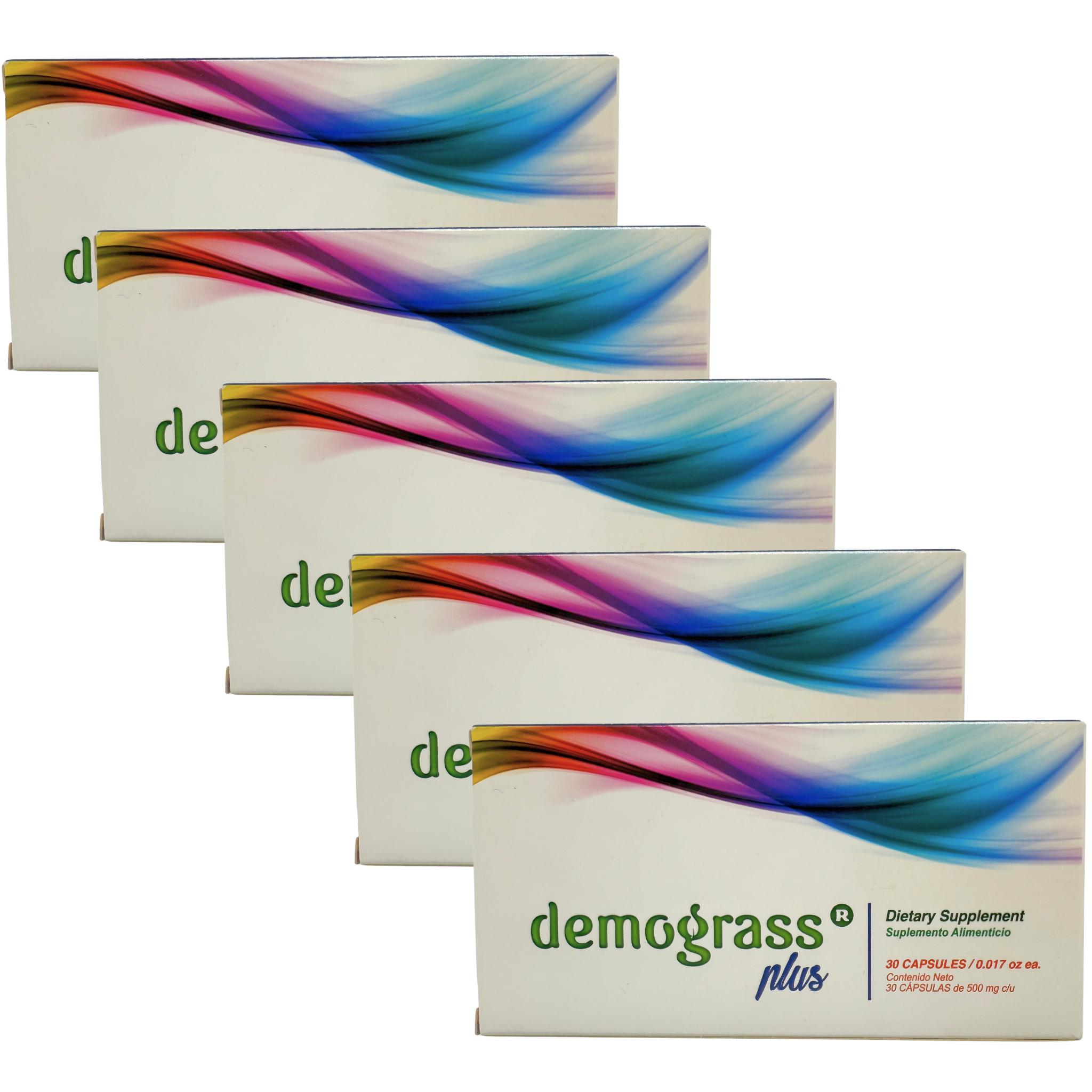 Demograss Plus | Con 30 Cápsulas De 500 mg | 5 Piezas